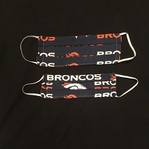2 adult size face masks. Broncos